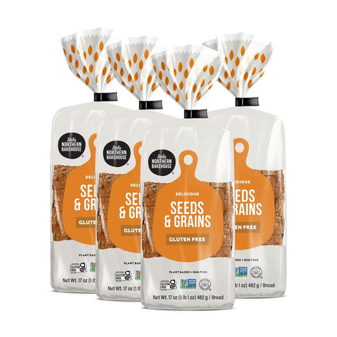 Little Northern Bakehouse Seeds & Grains Gluten Free Bread, Non-GMO and Allergy-Friendly Sliced Bread (4