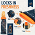 THINK4EARTH Set) - Large Bread and Baguette Bags (Dark Blue, Bread & Baguette