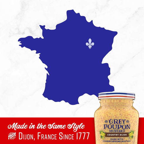 Country (8 oz (Pack 2) Grey Poupon Dijon Mustard Jar)