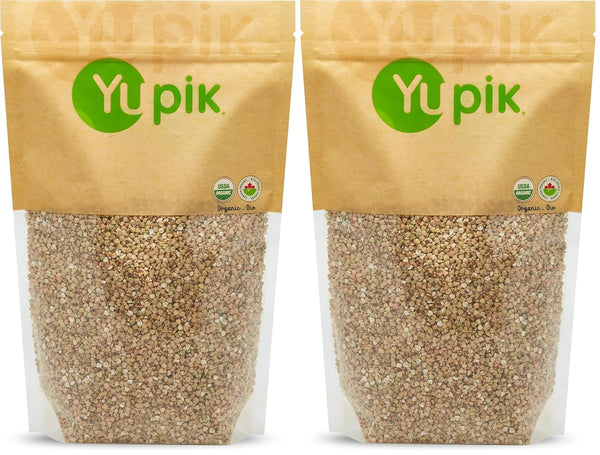 Yupik Organic Hulled White Buckwheat, 2.2 lb, Non-GMO, Vegan (Pack of 2)