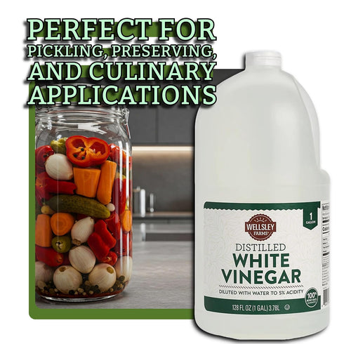 Wellsley Farms 1 (128 fl.oz.) 5% Distilled White Vinegar. Gallon Acidity