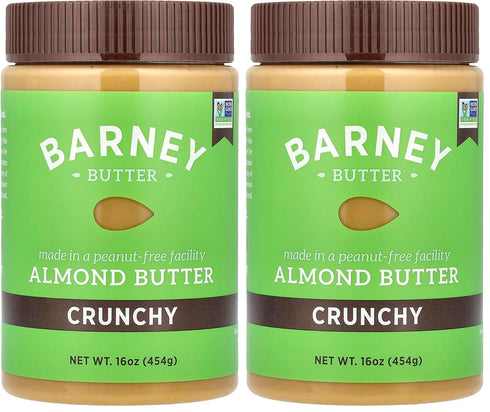 Barney Butter Almond Butter, Crunchy, 16 Ounce Jar, Skin-Free Almonds, No Stir,