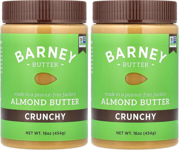 Barney Butter Almond Butter, Crunchy, 16 Ounce Jar, Skin-Free Almonds, No Stir,