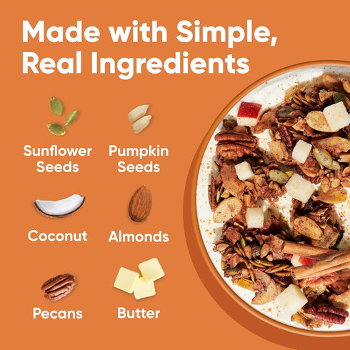 8 oz. 3 Count NuTrail Nut Granola Cereal, Cinnamon Pecan, No Sugar Added, Gluten Free, Grain Free, Keto, Low Carb