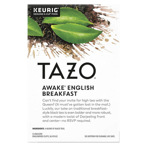 16 Count TAZO Brand Awake English Breakfast Black Tea Pods, High Caffeine