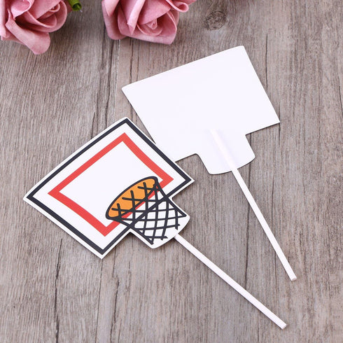 JANOU Basketball Sports Cupcake Toppers, Cake Picks Decoration for Birthday, Baby Shower, Wedding Party, Pack of 20