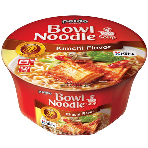 Paldo Bowl Kimchi Noodle Soup 3.03oz (Pack of 12)