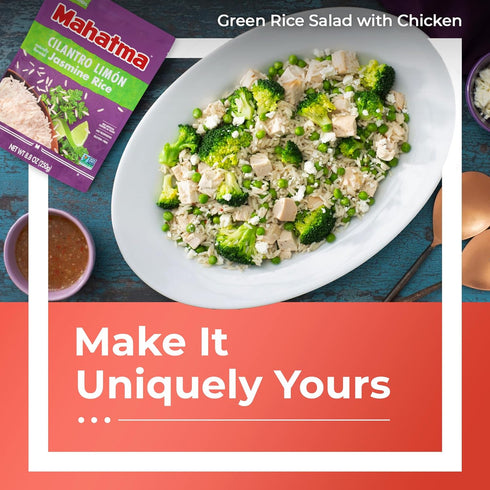 90 8.8 Pack 6 Mahatma Ready to Heat Cilantro LimnFlavored Jasmine Rice, Precooked Rice, Microwaveable in Seconds