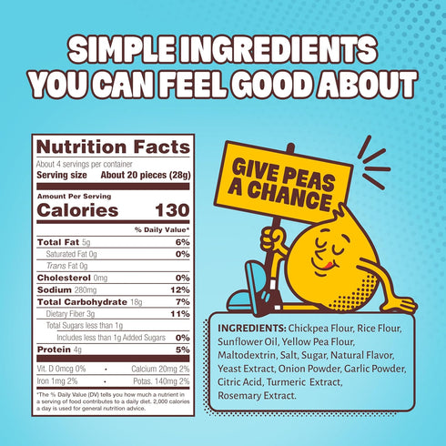 4oz, Pack 6, 3g 2g HIPPEAS Chickpea Puffs, Groovy White Cheddar, Gluten Free Snacks, Dairy Free, Vegan, of Protein