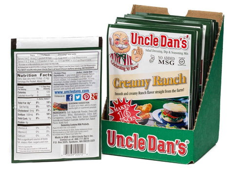 Uncle Dan’s Creamy Ranch Singles Packet – 0.75oz (Pack of 1)