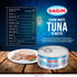 Dagim Albacore 6 oz. Pack 8 Chunk White Tuna in Water Canned Tuna Fish - Kosher for Passover