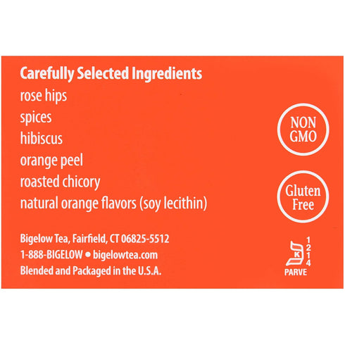 Bigelow Orange & Spice Herbal Tea - 28-Count Box, Caffeine-Free Soothing Herbal Tea with Citrus Twist