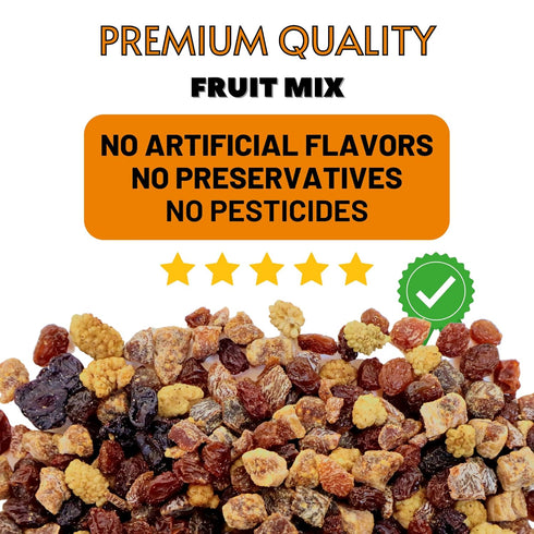5 Lbs, Mulberries, Fruit Mix, Organic, Berrilys, Dried Fruits, Diced Figs, Diced Apricots, White Sultanas, Sour
