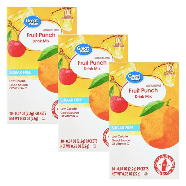 Generic Drink Mix Bundle - 3 Boxes with 10 Packets Per Box -