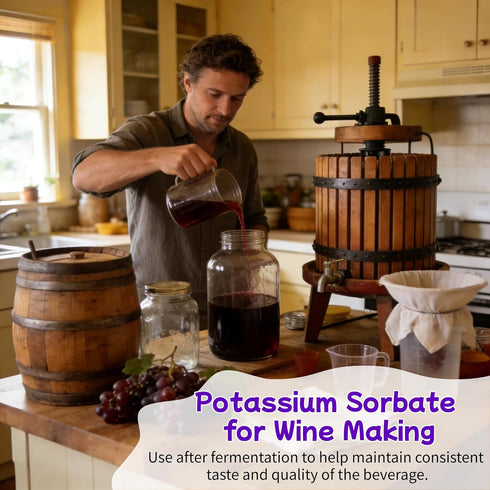 INTOMYTH (2 oz) Potassium Sorbate, Food Grade, Potassium Sorbate for Wine Making, Home Brewing, Jams, Baked Goods