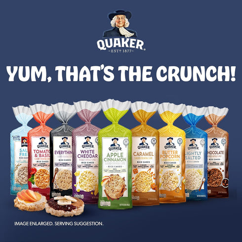 8.53 (Pack 3) Quaker Large Rice Cakes, Salt Free, Ounce