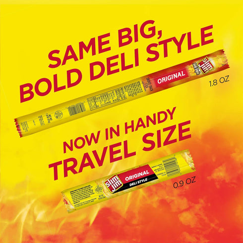 7g 0.9 oz. (24 Count) Slim Jim Monster Shortboi Smoked Meat Sticks, Deli Style Original Flavor, Protein Per Stick