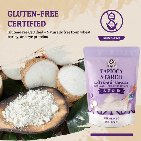52USA 2 Pack (28oz Tapioca Starch, Total) | Tapioca Flour from Cassava Root | Gluten Free Flour Substitute | Vegan