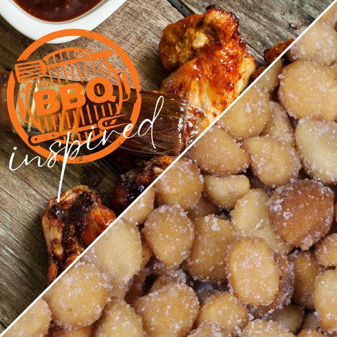 2 lbs BBQ Honey Roasted Macadamia by It's Delish, Bulk | Gourmet Macadamia Nuts in Honey Sugar Coating and Barbecue