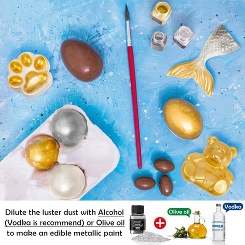 Glimmer (0.18oz/5g, NiHome Edible Food-Grade Powder Glitter Luster Dust Food Decorating Sprinkle Dust for Drink Wine