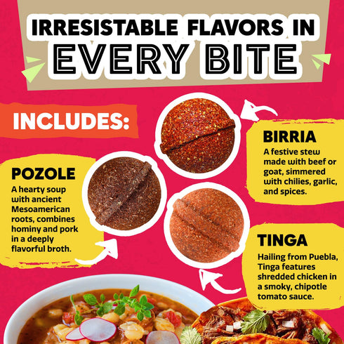 Pack Pozole, Pozole EZ Bombs Variety Tinga & Birria Bomb Seasonings Authentic Mexican Spice Mix for Tacos, Tortas