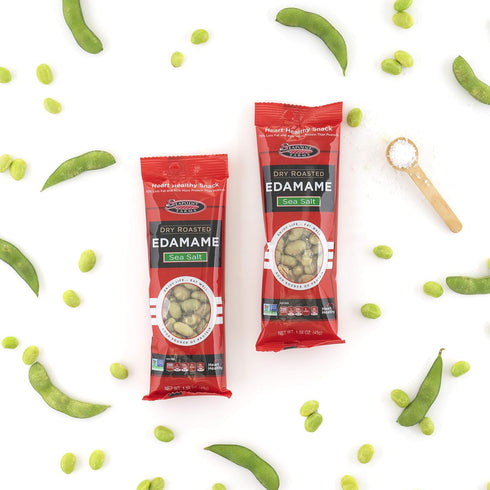 20g 2 0 1.58 oz (Pack 12) Seapoint Farms Dry Roasted Crunchy Edamame, Plant Based Snack, Protein, Ingredients, Added