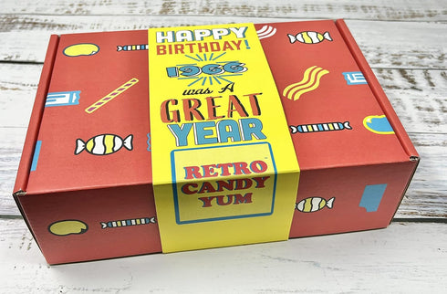 1966 60th Nostalgic Candy Childhood Mix Gift Box for Birthday for Man or Woman Jr