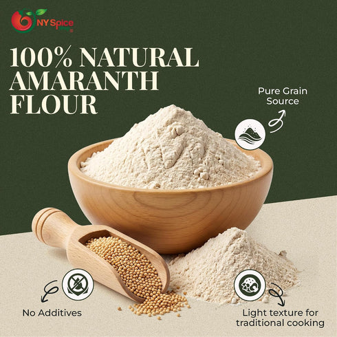 5 NY Spice Shop Amaranth Flour - Pound Traditional Amaranth Powder - Finely Milled Nutty Flour - Finely Milled Nutty