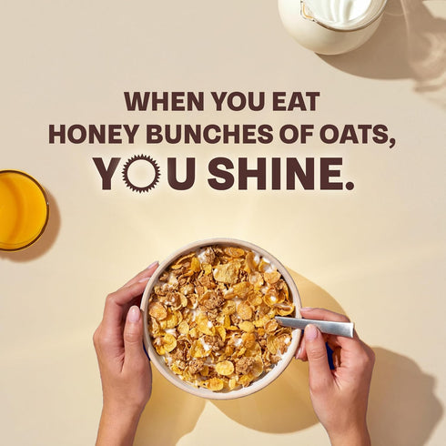 12 oz Honey Bunches of Oats Vanilla Cereal, Breakfast Cereal with Crunchy Oats and Granola Clusters, Box