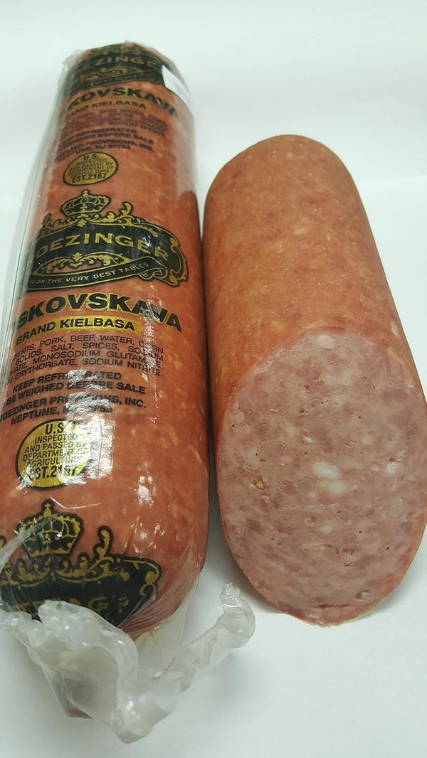 Groezinger Moskovskaya Salami (half smoked) russian style kielbasa aprox. 1.3 lbs
