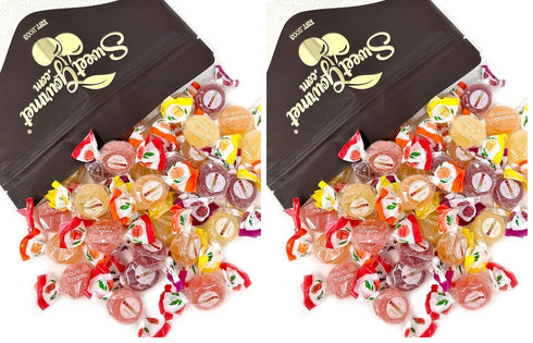 SweetGourmet Original Bonelle Fruit Jellies | Bulk Wrapped | Orange, Lemon, Strawberry,