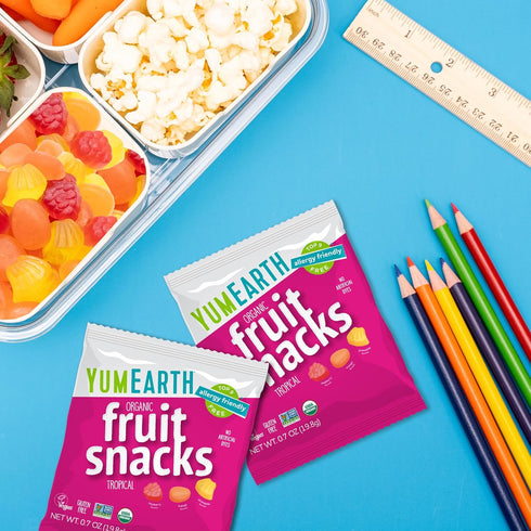 0.7 (Pack 10) YumEarth Organic Tropical Fruit Snacks, Ounce