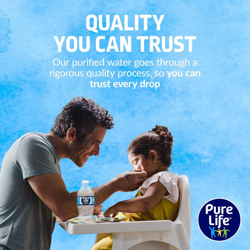 12 Pack 16.9 oz Pure Life Purified Water Bottles, - Still Bottled Water Enhanced with Minerals for a Crisp Taste