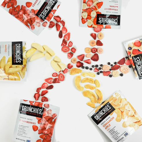 Packs, 100% Pack 6 (5 Pack) Crunchies Freeze-Dried Fruit Variety All Natural Crispy Fruit, Non GMO and Kosher