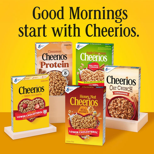 11 oz Apple Cinnamon Cheerios, Heart Healthy Gluten Free Breakfast Cereal, Made with Whole Grain Oats