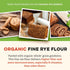 2 LB Sunrise Flour Mill Organic Fine Rye Flour | | Rye Flour Organic | Whole Grain Bread Flour for Sourdough | No