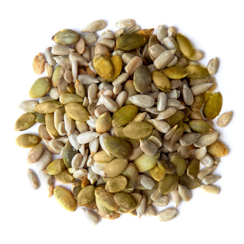 4 Food to Live Dry Roasted Sunflower and Pumpkin Seed Mix, Pounds Oven Roasted, No Oil added, Natural Snack, Rich