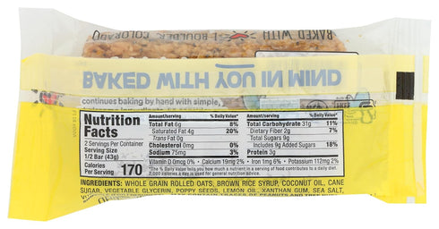 Bobo's Oat Bars 3 oz , Lemon Poppyseed
