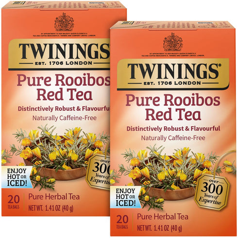 Twinings Pure Rooibos Red Tea - A Naturally Sweet and Tangy Red