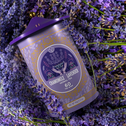60 Life Plus Style Gourmet Pagoda Garden Chamomile Lavender Herbal Tea Caffeine Free Hot or Iced Floral Blend Natural