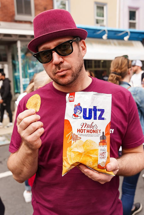 14 2.625 oz. Utz Mike's Hot Honey Potato Chips, ct, Bags - Spicy & Sweet Flavor, Gluten-Free, Made with Mikes Hot Honey