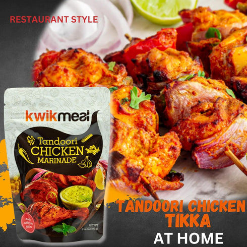 12 8 Oz (226 2 Pack KwikMeal Restaurant-Style Punjabi Tandoori Chicken Marinade Paste | Authentic North Indian Tandoori