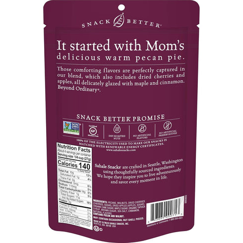4 oz (6 Packs) Sahale Snacks Maple Pecans Glazed Mix, Pouches Dry-Roasted, Deluxe Mixed Nuts with Cherries, Apples