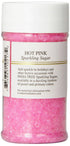 Pure Hot Pink Sparkling Sugar - Shimmery Sugar Sprinkles for Baking and Decorating, 3.5 Oz Jar (Pack of 1)