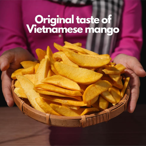 Packs, (16 Oz) NAM HUY Dried Mango Fruit Snacks, Original Taste of Vietnamese Fruits, No-Added Sugar or Preservatives