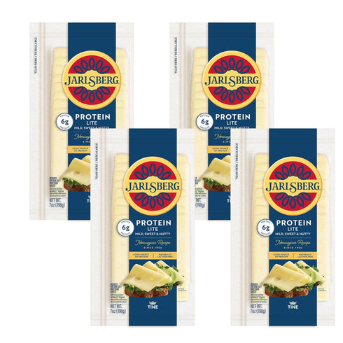 Jarlsberg Cheese Protein Lite Slices, 7 oz in Resealable Bag Reduced Fat,
