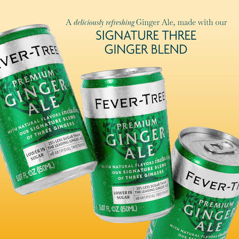 5.1 oz Pack 8 Fever-Tree Ginger Ale Premium Mixer for Cocktails and Mocktails, fl Cans, of Naturally Sourced, Non-GMO