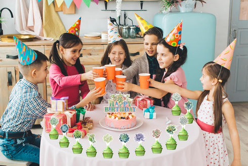 MMBDAMAI 25 Pcs Succulent Plants Cake Decorations Succulent Plants Cake Topper Cupcake Toppers Succulent Birthday Party