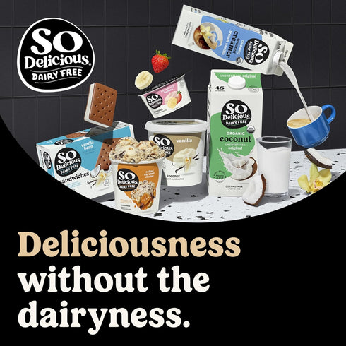 SO DELICIOUS 24 oz Dairy Free Coconut Milk Yogurt Alternative, Unsweetened, Plain, Vegan, Gluten Free, Non-GMO, Creamy