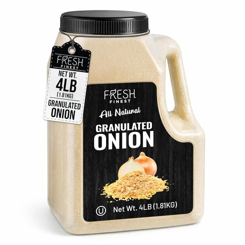 Fresh Finest Bulk Granulated Onion 4 LB - Premium Onion Powder -